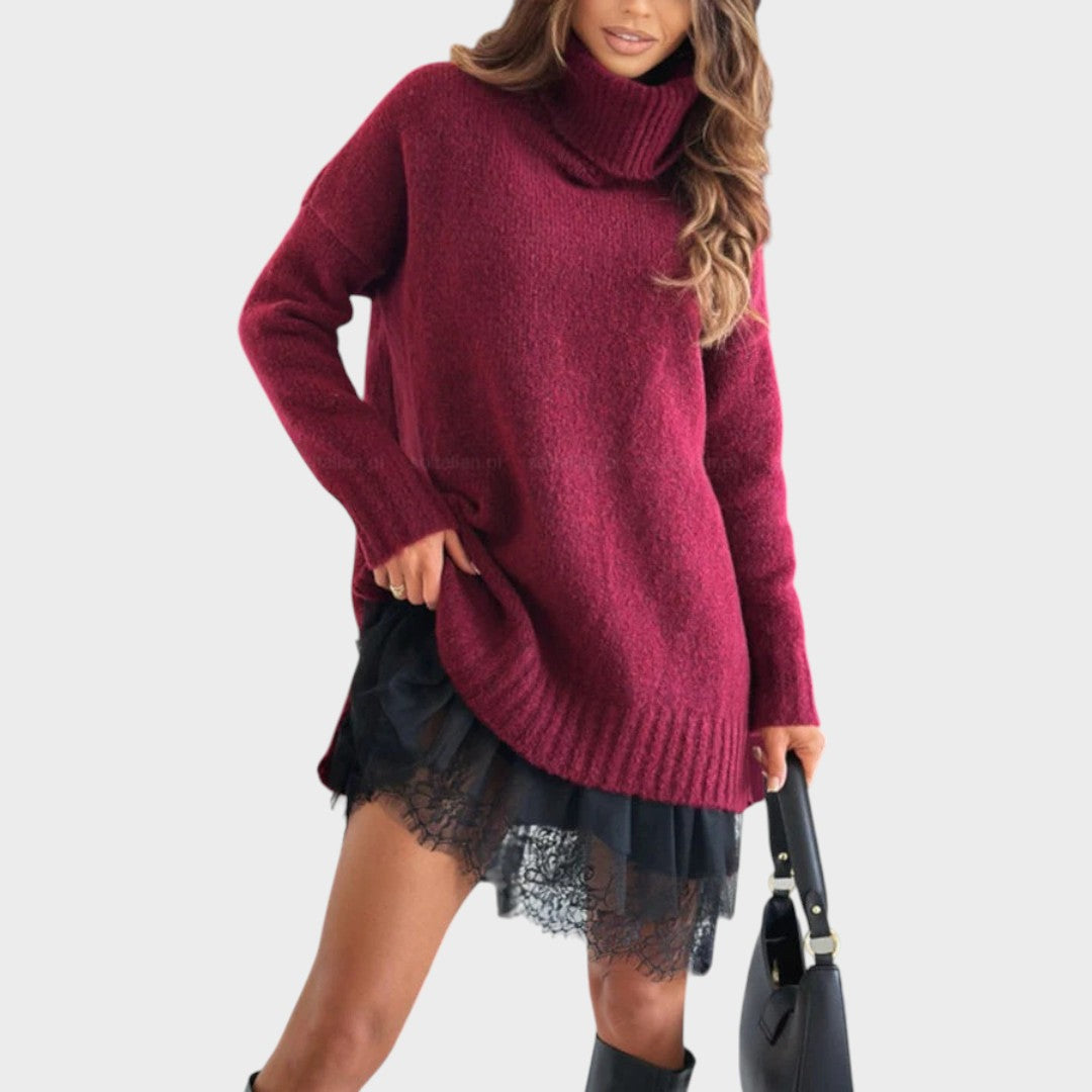 Red Sweater and Black Dress / 3XL