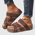 Delaney | Braided Cross Sandals