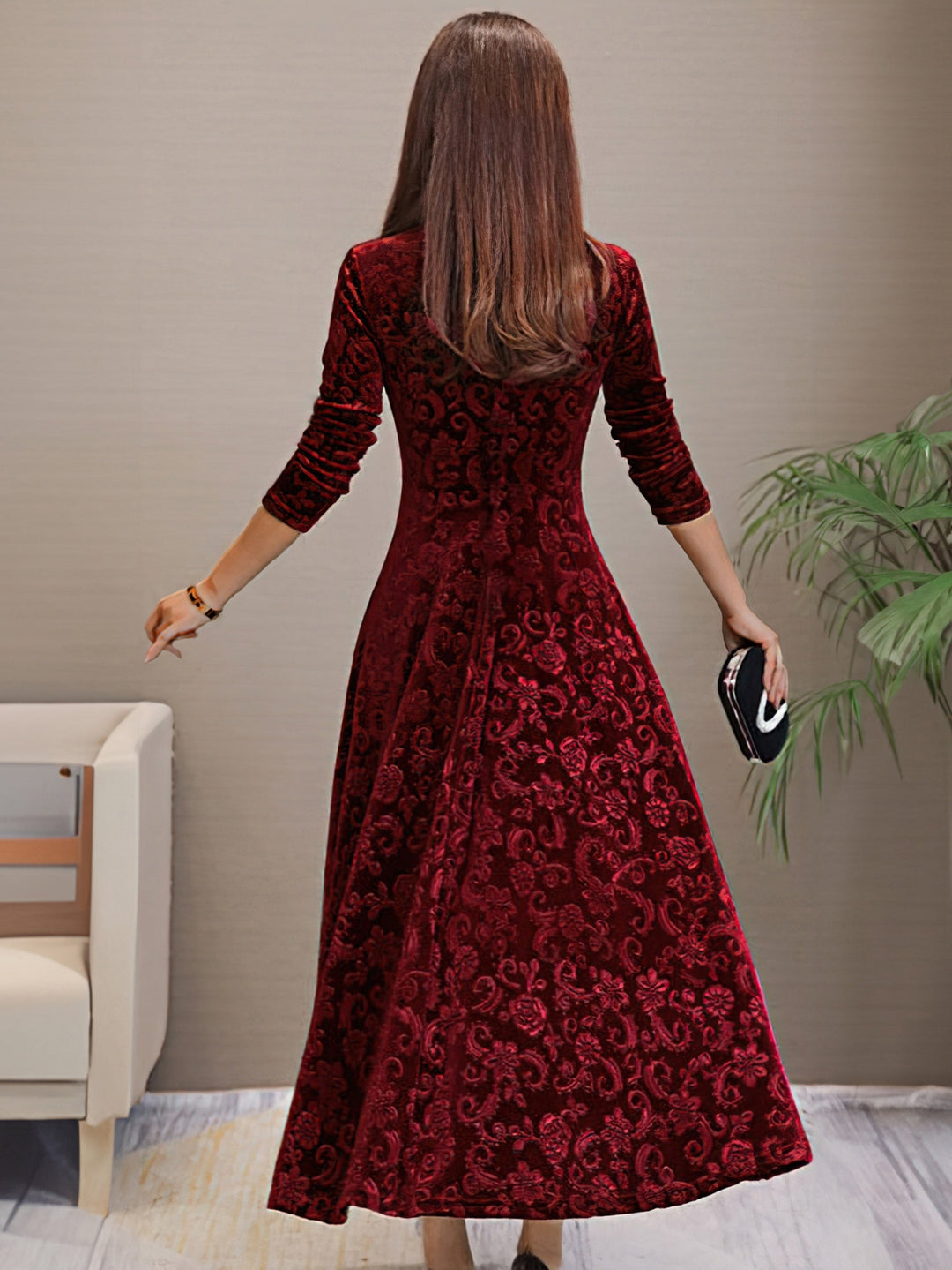 Nancy | Holiday Velvet Elegance Dress