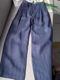 Jocelyn | Wide-leg Pants in Cotton and Linen Blend
