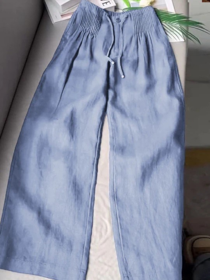 Jocelyn | Wide-leg Pants in Cotton and Linen Blend