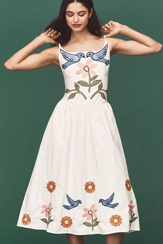Louise | Floral Midi Dress