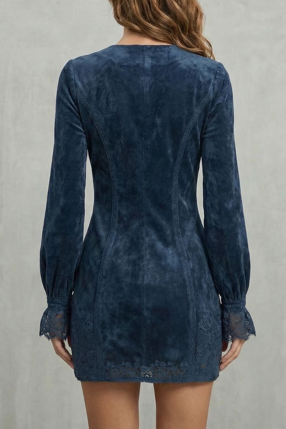 Avenelle – Embroidered detail – Zip-front mini dress