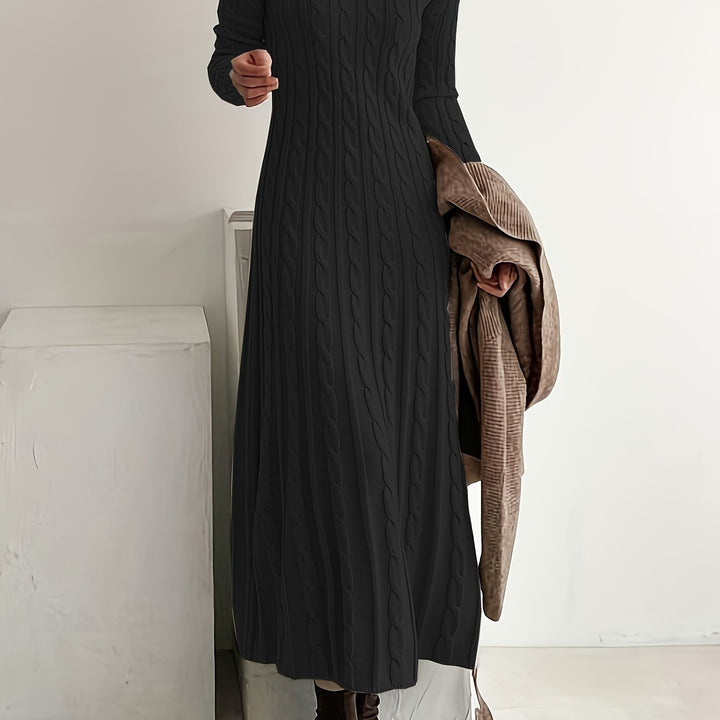 Evelyn | Cozy Cable-Knit Maxi Dress