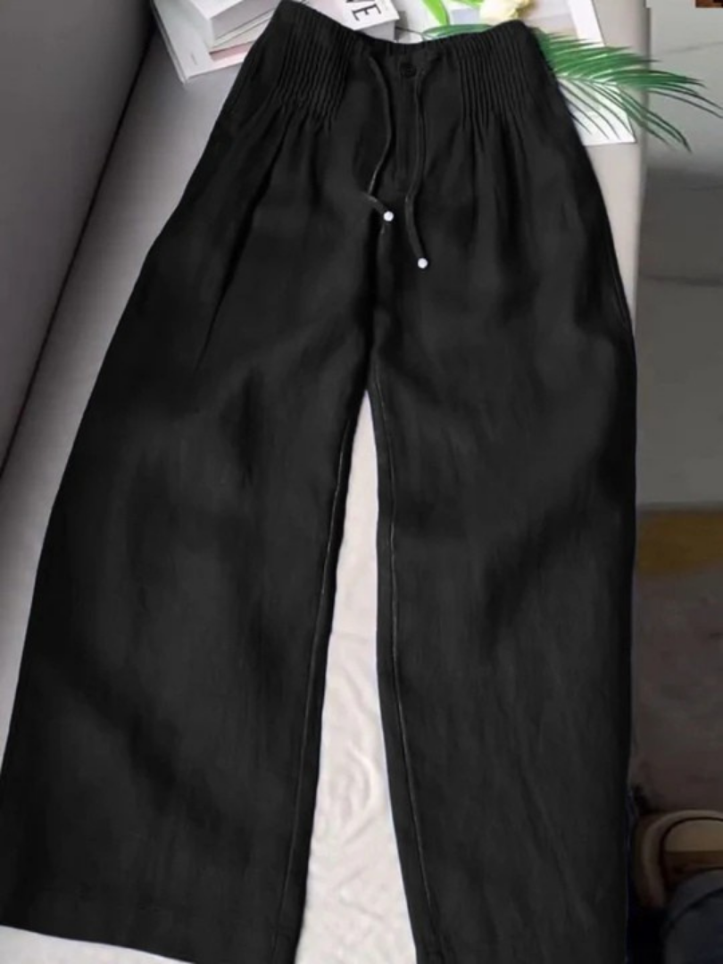 Jocelyn | Wide-leg Pants in Cotton and Linen Blend