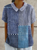 Ella | Artistic Patchwork Collar Blouse