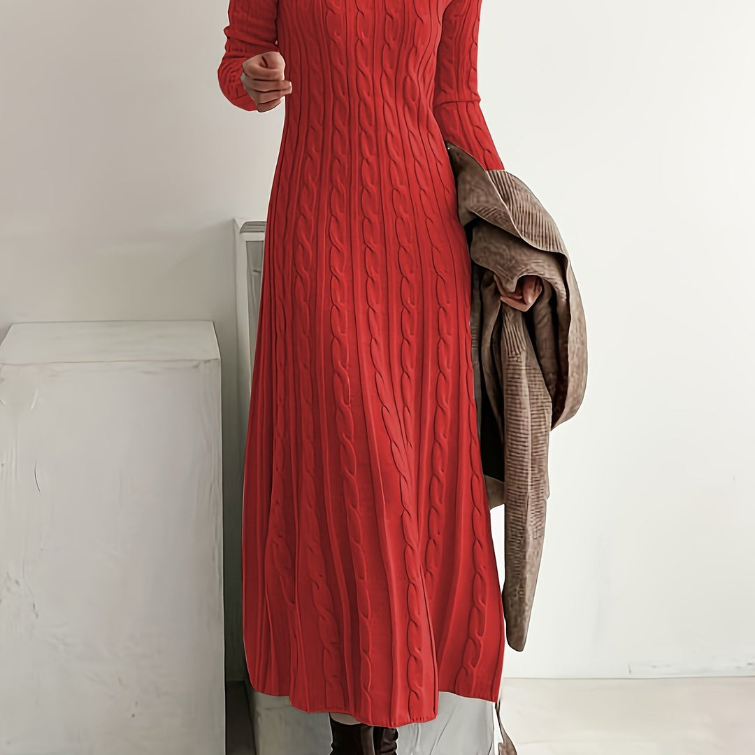 Evelyn | Cozy Cable-Knit Maxi Dress