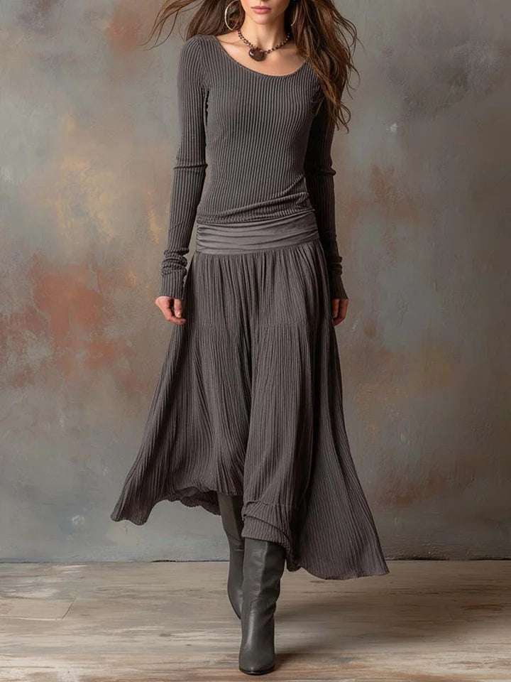 Michelle | Retro Ribbed Stretch Slim-Fit Set