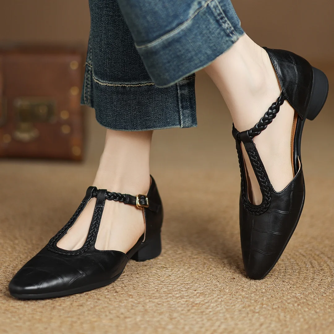 Cathy | Leather Mary Janes