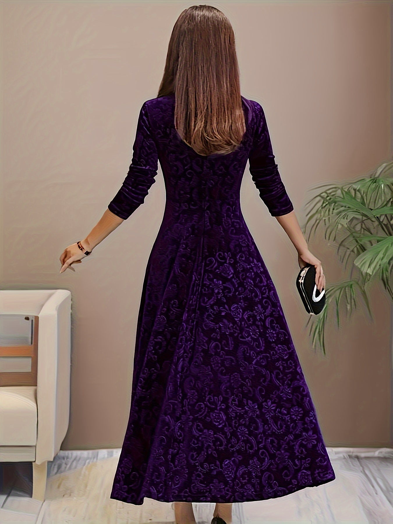 Dorothy | Elegant Patterned Maxi Dress