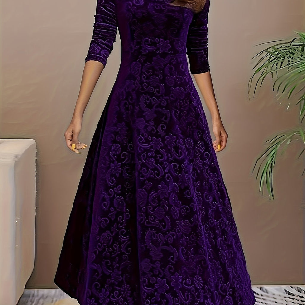 Dorothy | Elegant Patterned Maxi Dress