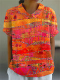 Isla | Artistic Patchwork Collar Blouse