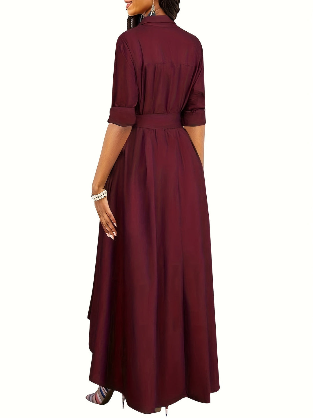 Marianne | Holiday Perfect Button-Front Maxi Dress