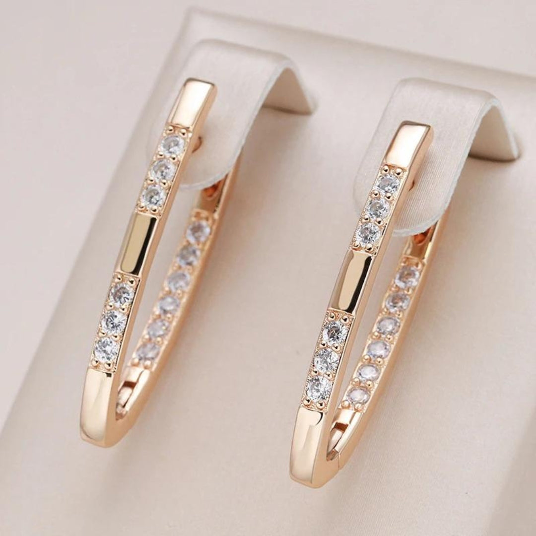 Cecilia | Crystal Hoop Earrings