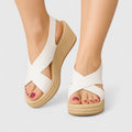 Kayla | Cross Wedge Sandals