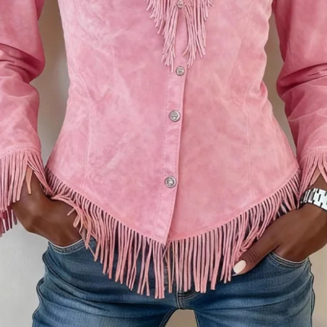 Brooke | Fringe Western Button-Up Shirt