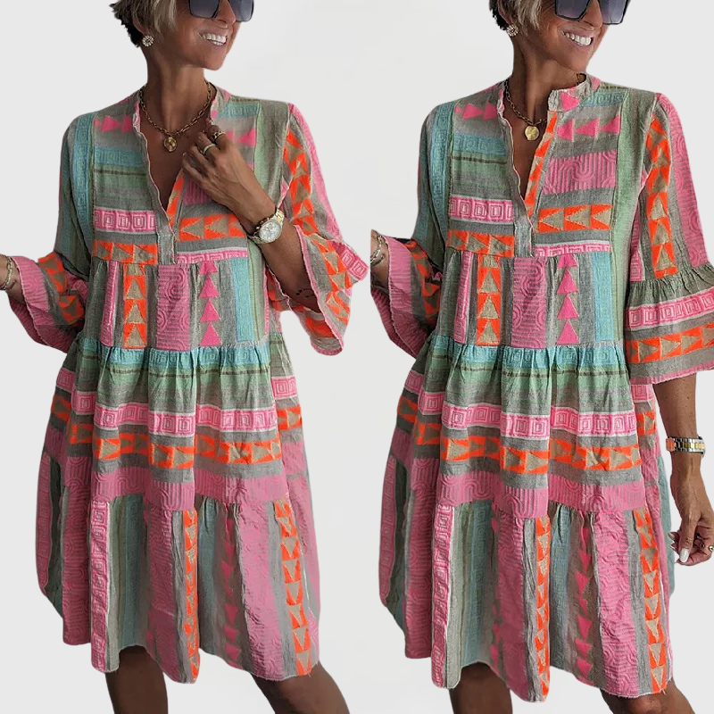 Lucy | Patterned Flowing Midi Dress