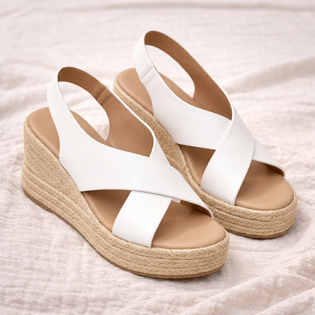 Kayla | Cross Wedge Sandals