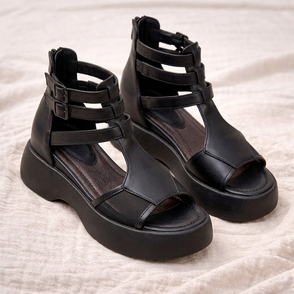 Brianna | Platform Buckle Sandals