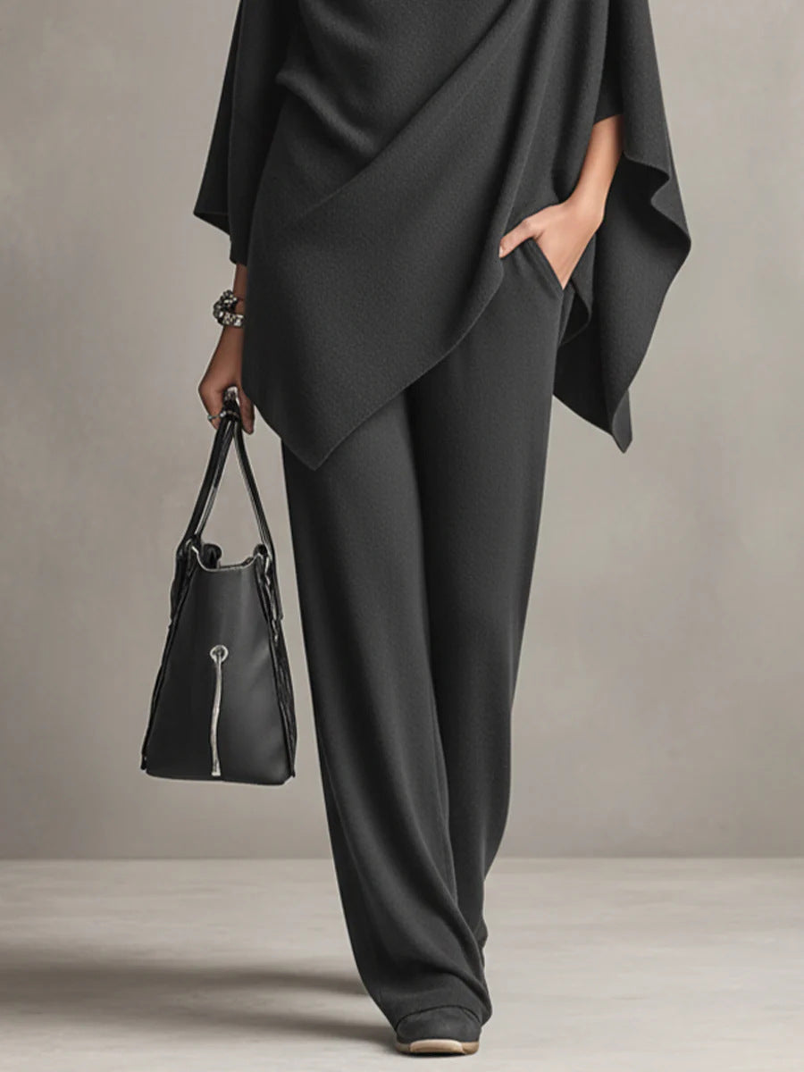 Denise | Elegant Drape Two-Piece Set