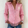 Brooke | Fringe Western Button-Up Shirt