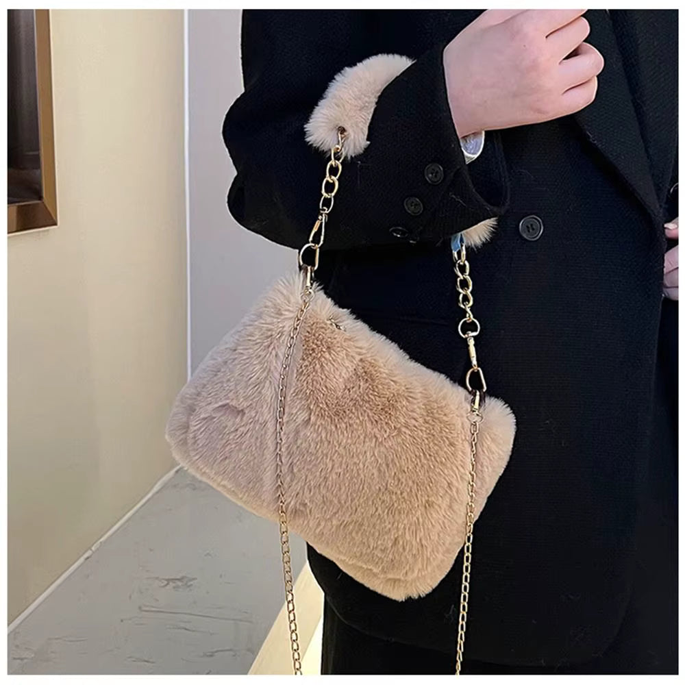 Lillian | Plush Chain Shoulder Bag