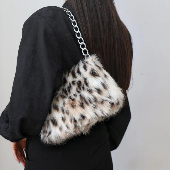 Brynn | Faux Fur Pattern Shoulder Bag