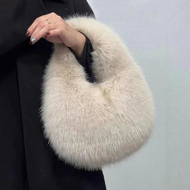 Jean | Faux Fur Half-Moon Shoulder Bag