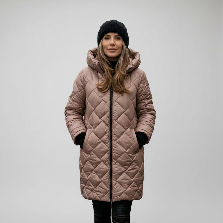 Claire | Quilted Hooded Long Coat