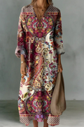 Irish | Linen V-Neck Long Sleeve Dress