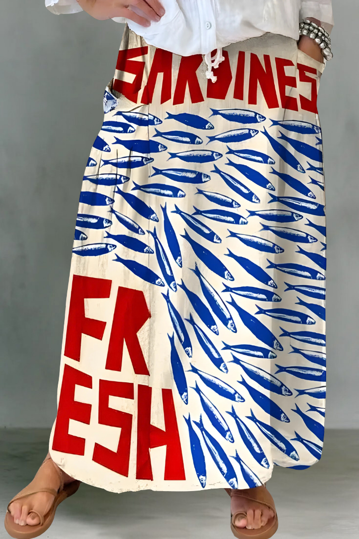 Amanda | Flowing Linen Maxi Skirt