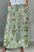 Alice | Flowing Linen Maxi Skirt