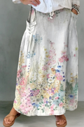 Shirley | Flowing Linen Maxi Skirt