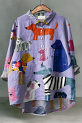 Coraline | Linen Button-Up Blouse