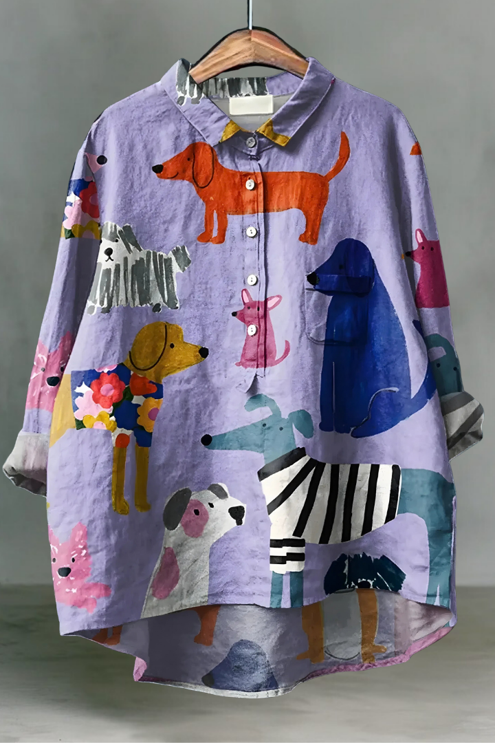 Coraline | Linen Button-Up Blouse