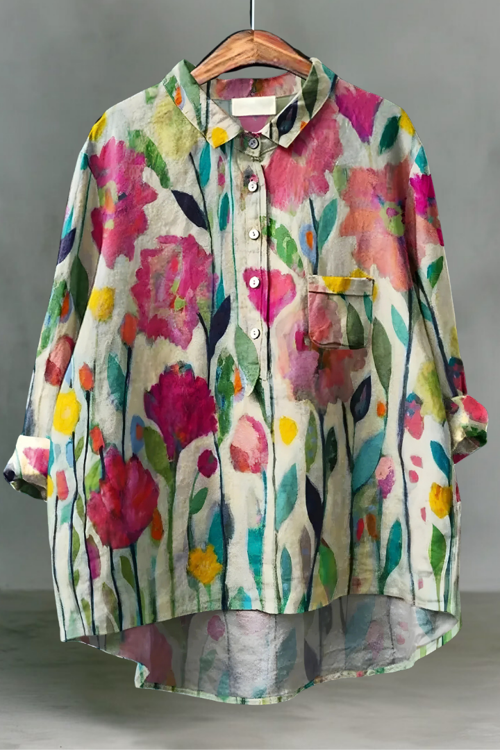 Monroe | Linen Button-Up Blouse