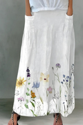 Jackie | Flowing Linen Maxi Skirt