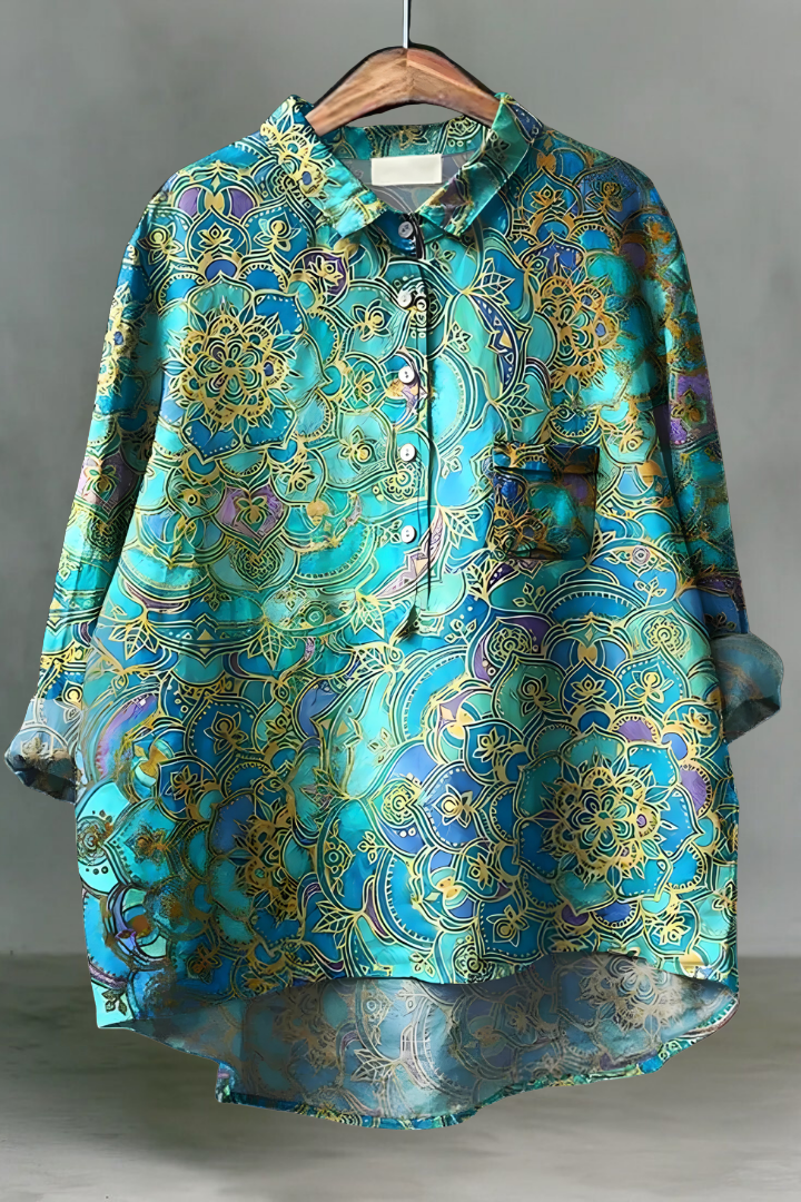 Paisley | Linen Button-Up Blouse