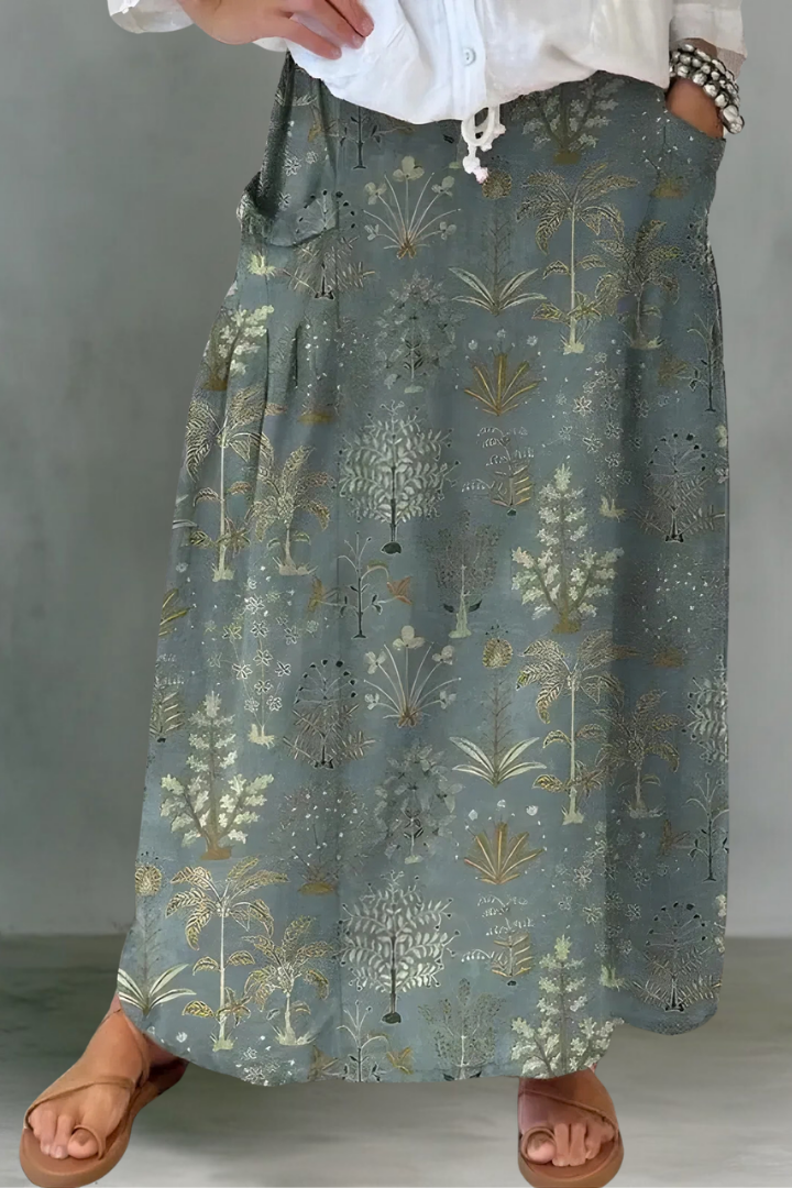 Avery | Flowing Linen Maxi Skirt