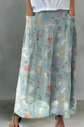 Giselle | Flowing Linen Maxi Skirt