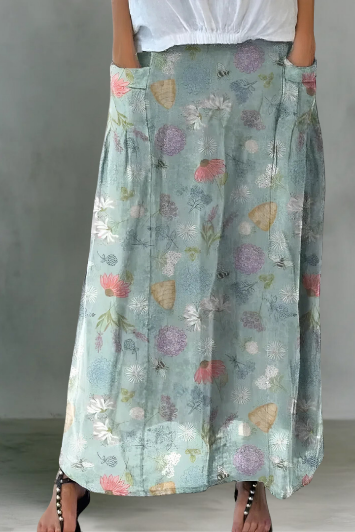 Giselle | Flowing Linen Maxi Skirt