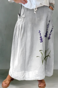 Harlow | Flowing Linen Maxi Skirt