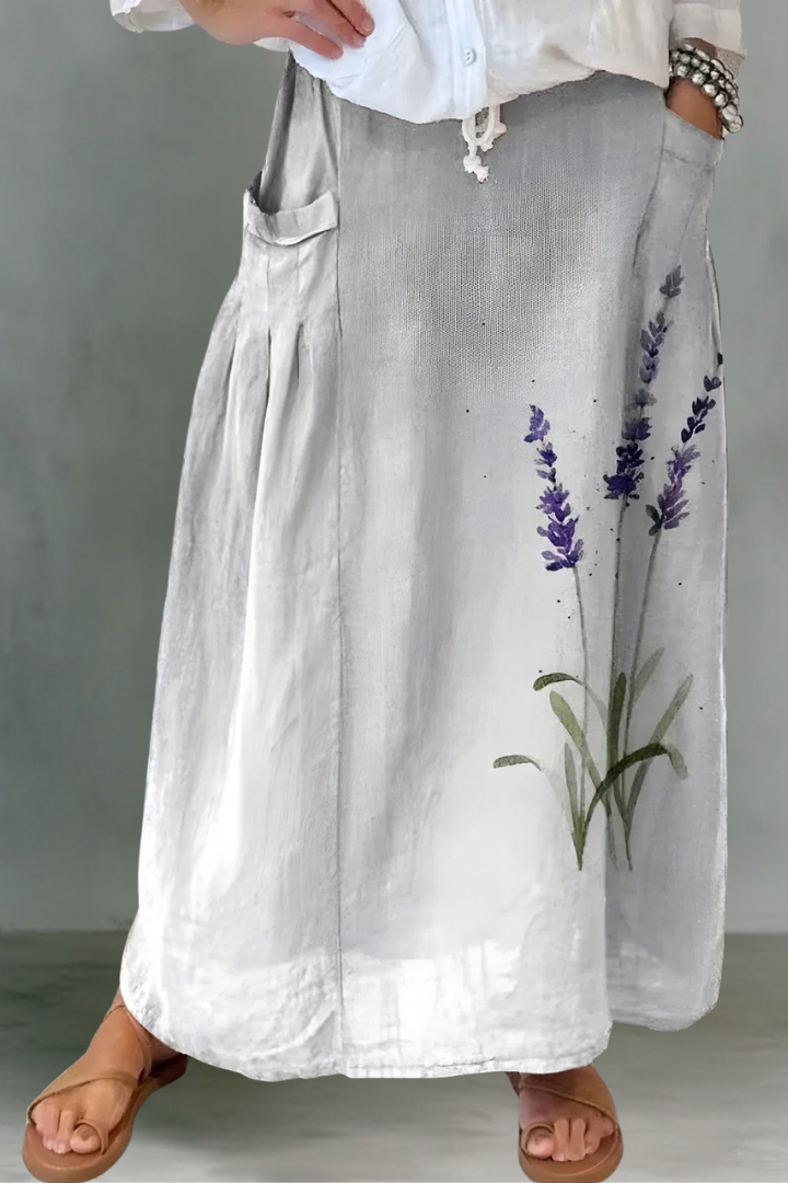 Harlow | Flowing Linen Maxi Skirt