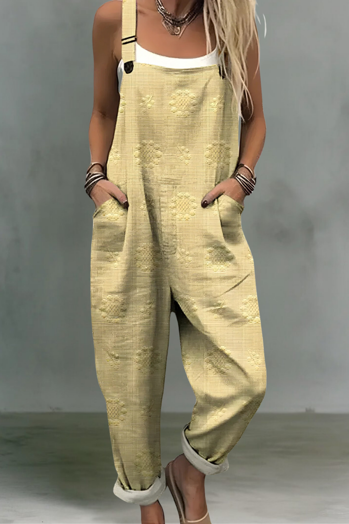 Regine | Effortless Strap Detail Linen Jumpsuit