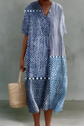 Christy | Linen V-Neck Midi Dress