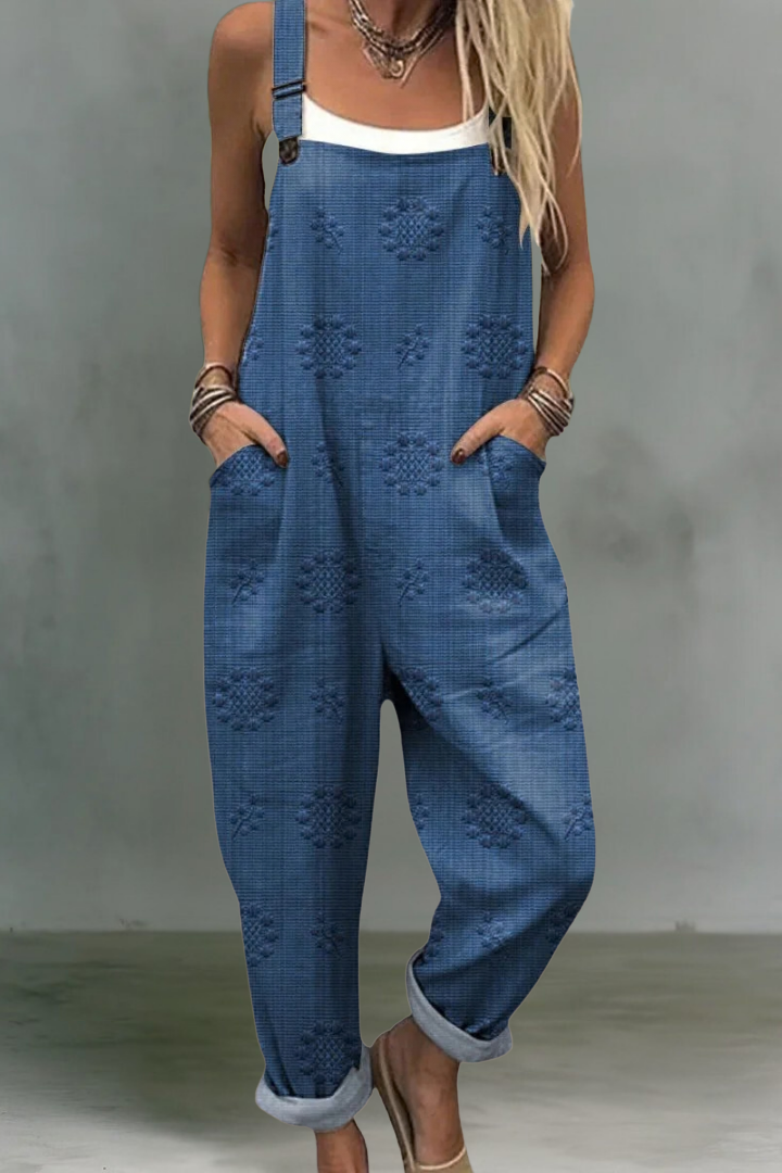 Celine | Effortless Strap Detail  Linen Jumpsuit