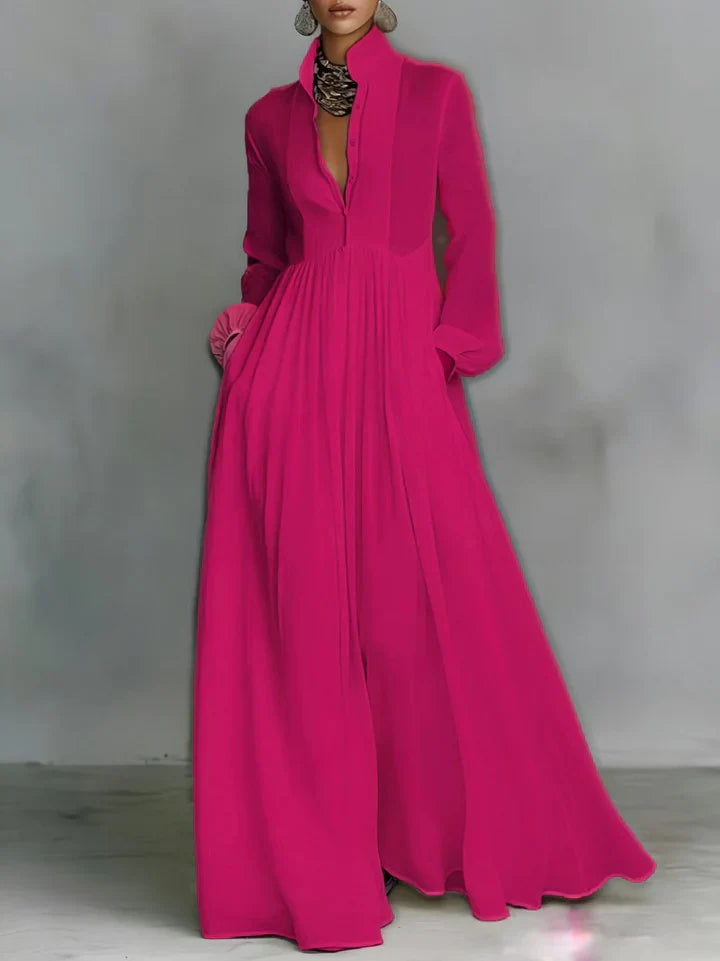 Lauren | Flowing Button-Front Maxi Dress