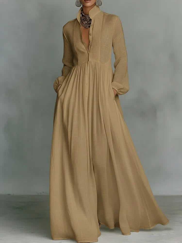 Danica | Flowing Button-Front Maxi Dress