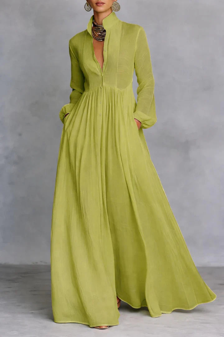 Anne | Flowing Button-Front Maxi Dress
