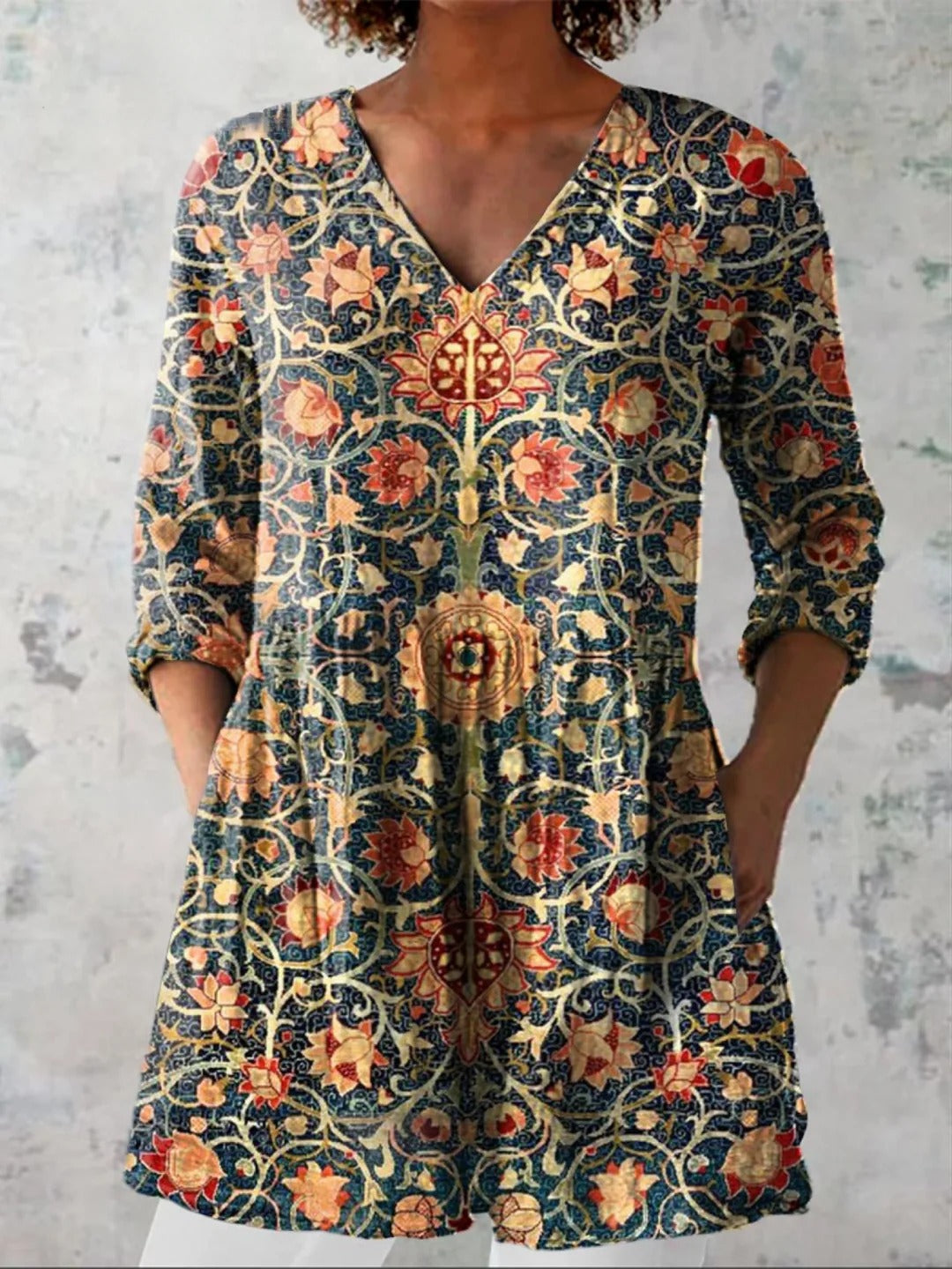 Sarah | Linen Tunic Top